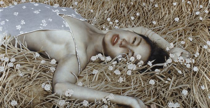 Beautiful Oil and Gold Leaf Painting by Brad Kunkle