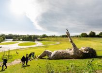 Danish artist Thomas Dambo In anticipation of Tomorrowland’s built from recycled and reclaimed wood from pallets, buildings, and fallen trees.