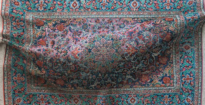 Hyperrealistic Paintings of decorative rugs covered in complex floral arrangements and patterns | Antonio Santin.